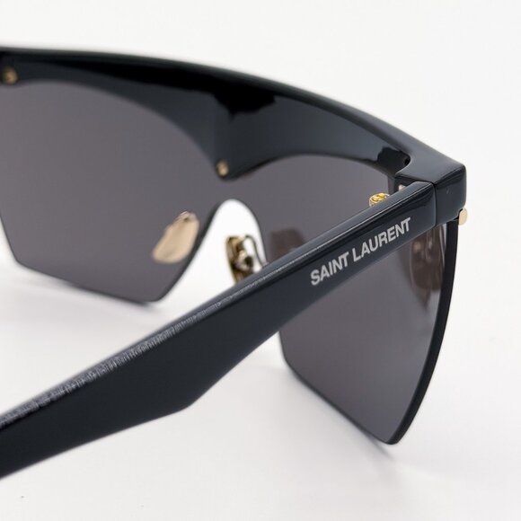 NEW SAINT LAURENT SL 614 MASK 001 BLACK SL614 MASK 001 WOMEN SUNGLASSES - Picture 7 of 15